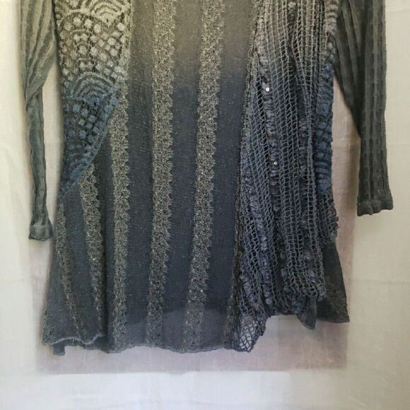 Radzoli Gray Floral Garden Lace Mesh Lined Pieced Seams Whimsigoth Size S - Picture 5 of 12